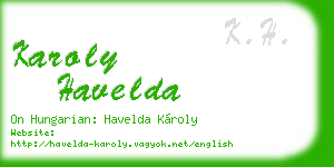 karoly havelda business card
